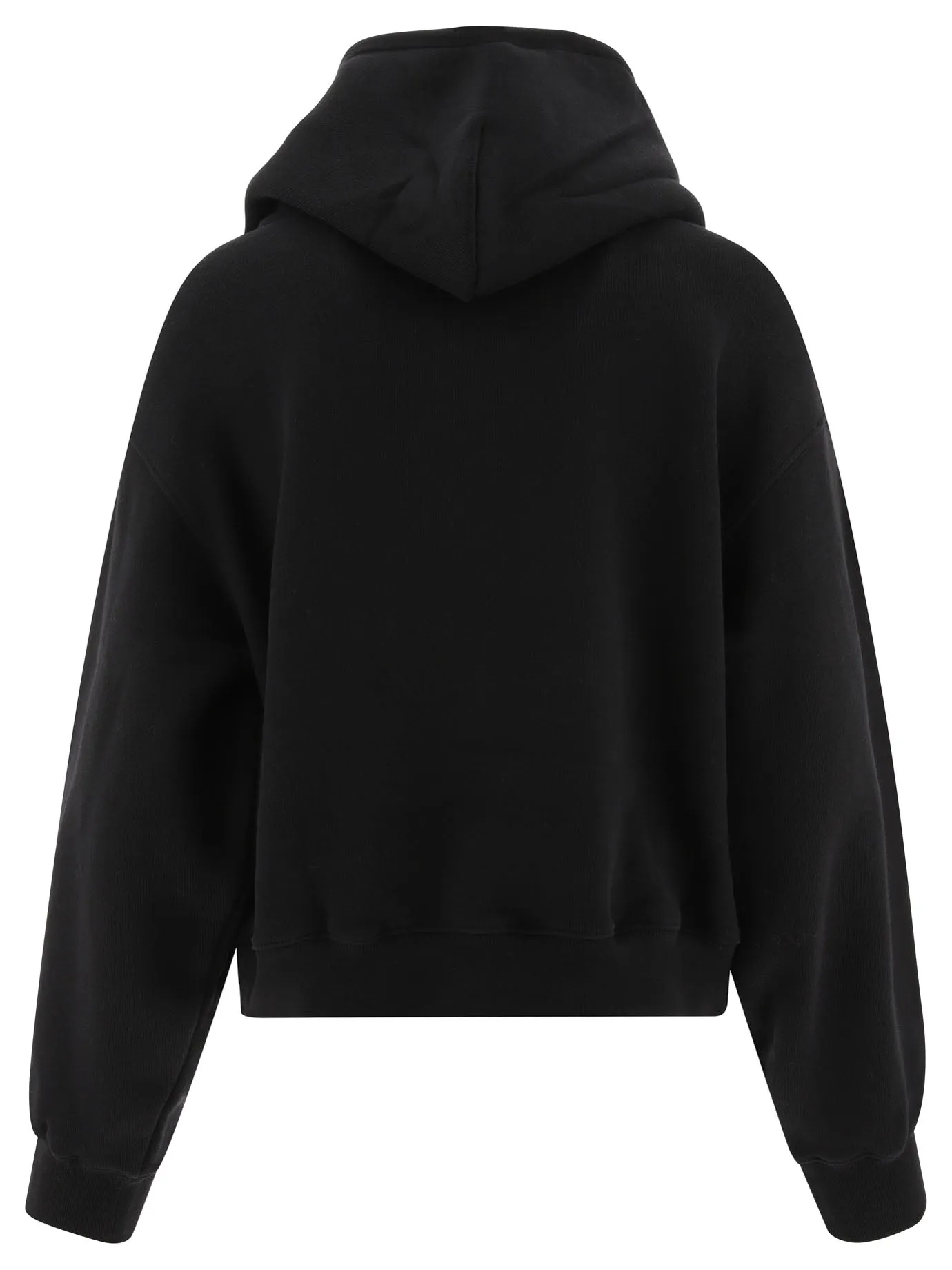 Alexander Wang Puff Logo Hoodie In Structured Terry