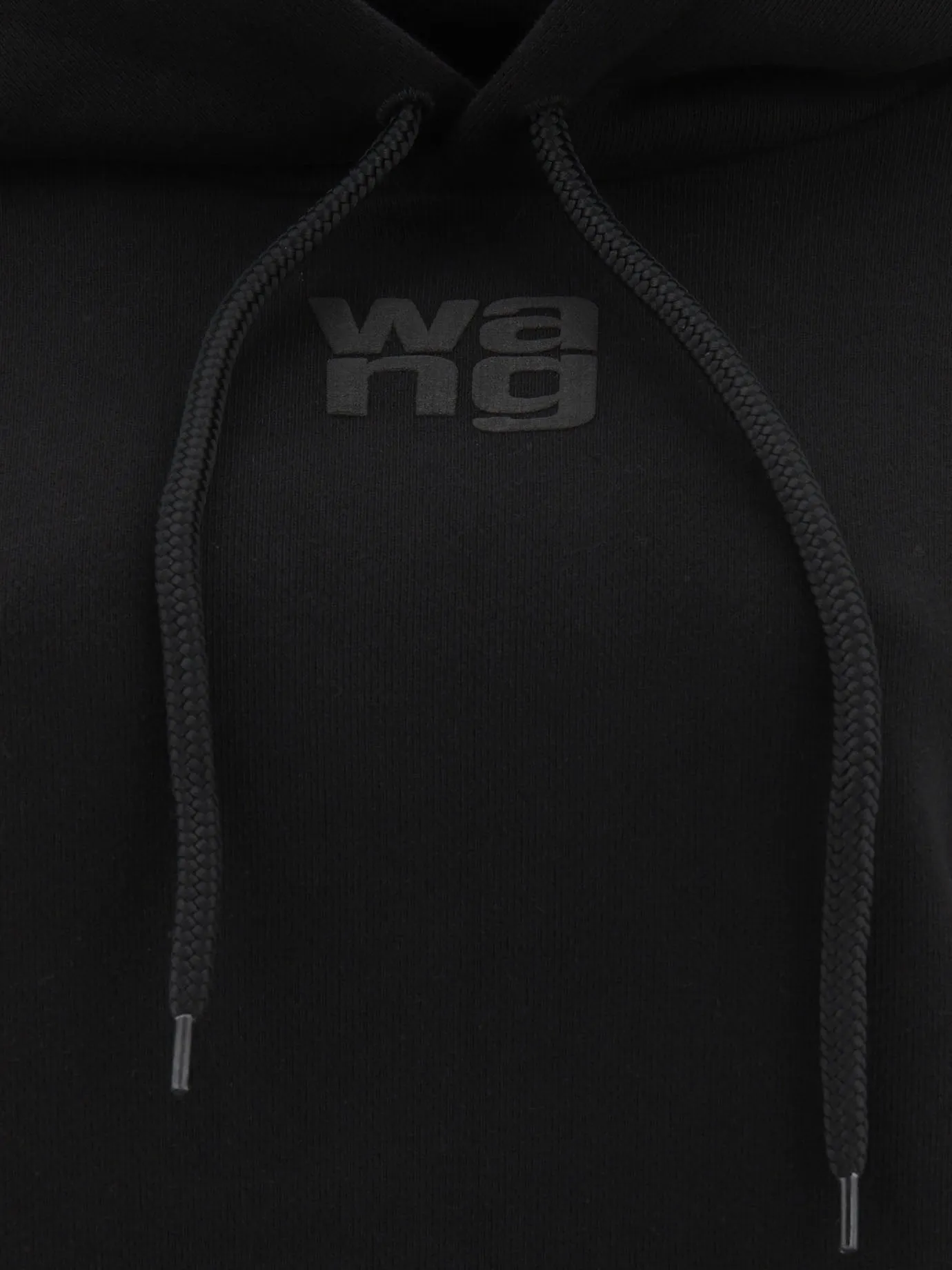 Alexander Wang Puff Logo Hoodie In Structured Terry