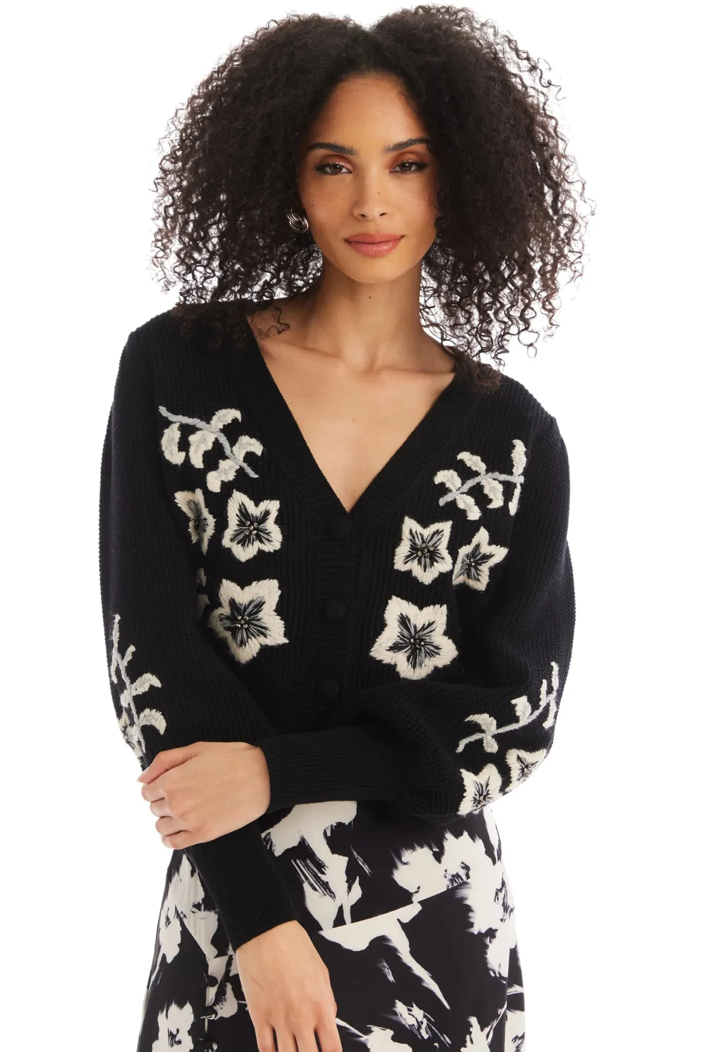 Alison NY Beaded Piper Cardigan