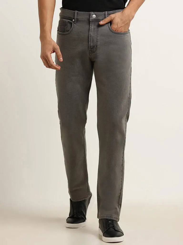 Ascot Grey Relaxed Fit Mid-Rise Jeans