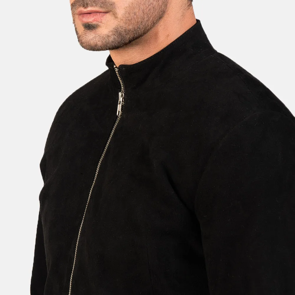 Black Suede Biker Jacket