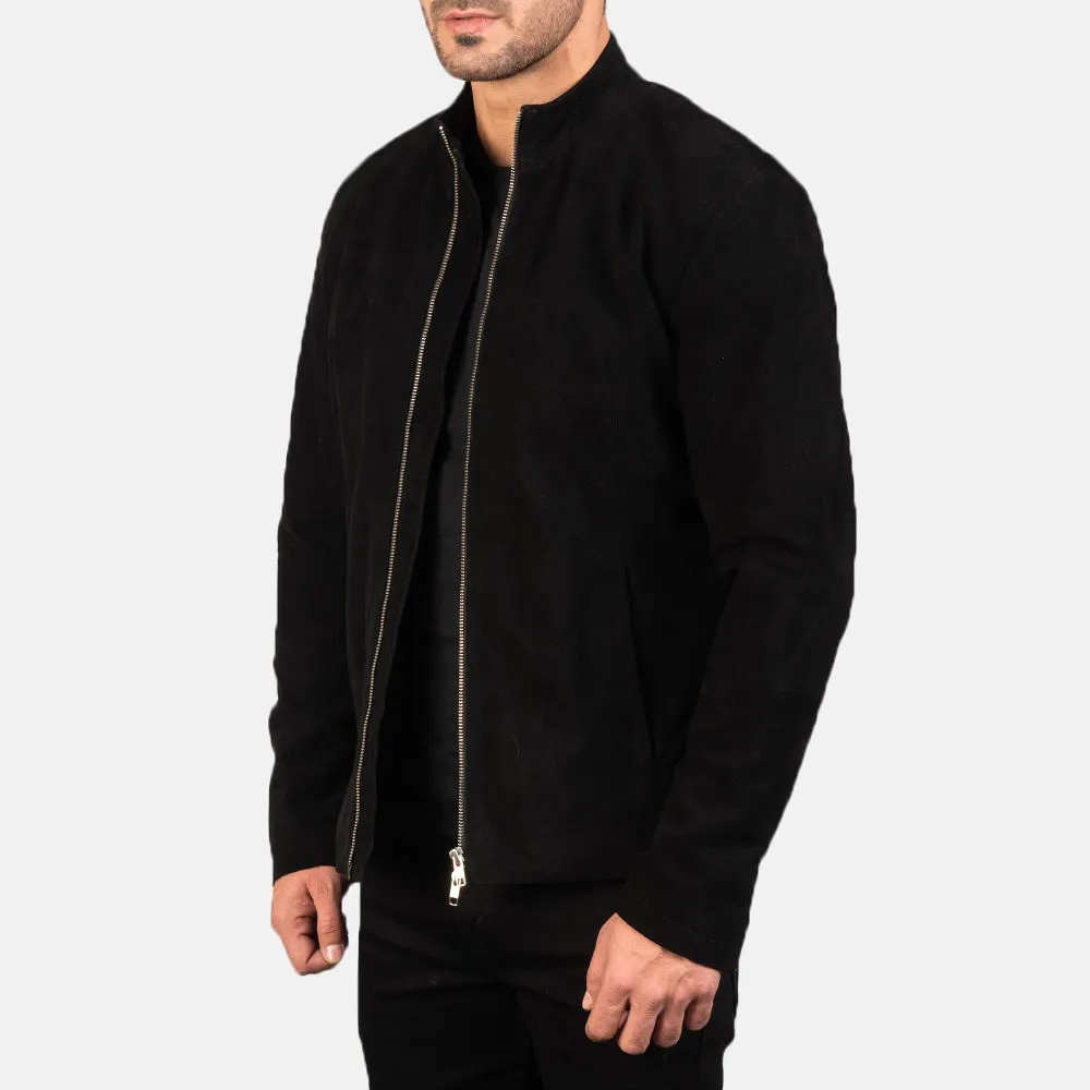 Black Suede Biker Jacket