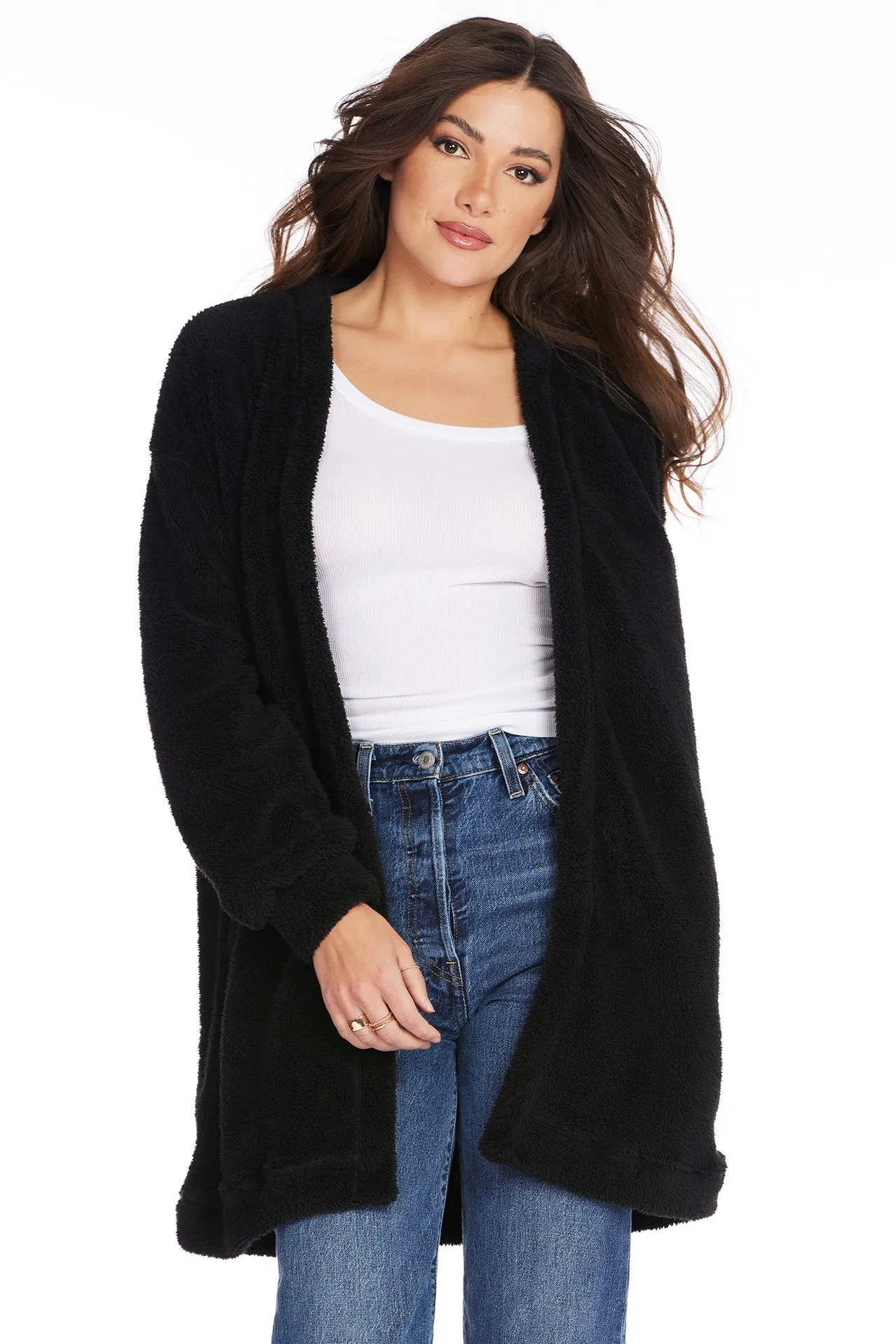 Bobi Long Fuzzy Cardigan