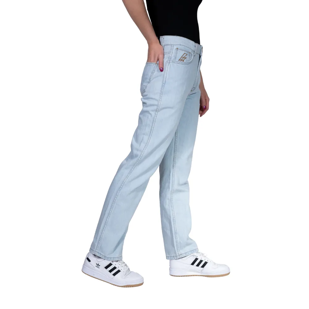 Charger Baggy Denim Pants Light Blue