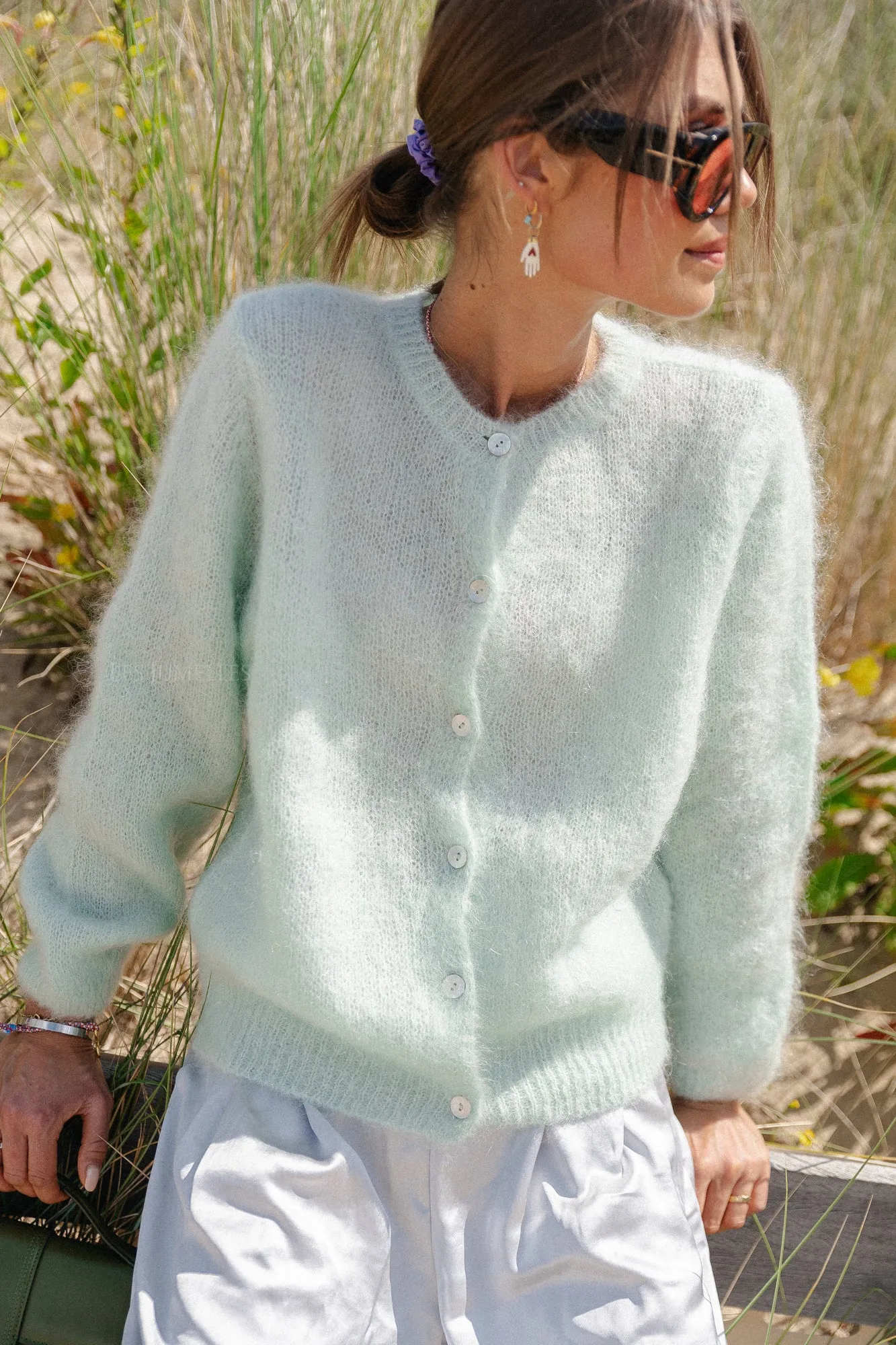 Charlie cardigan fair aqua