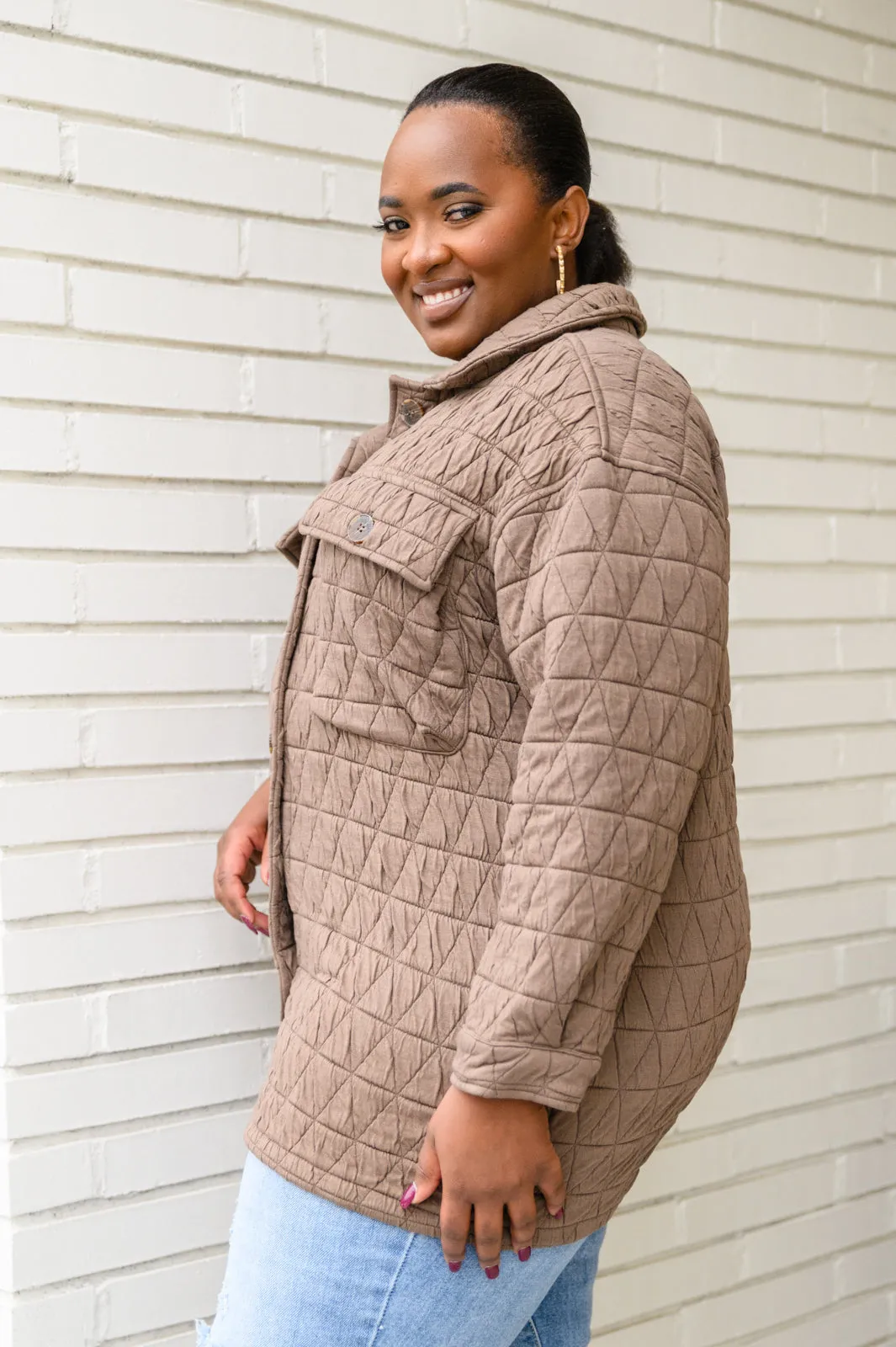 Coming Back Home Mocha Quilted Jacket