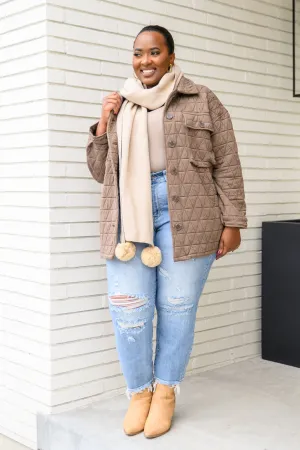 Coming Back Home Mocha Quilted Jacket