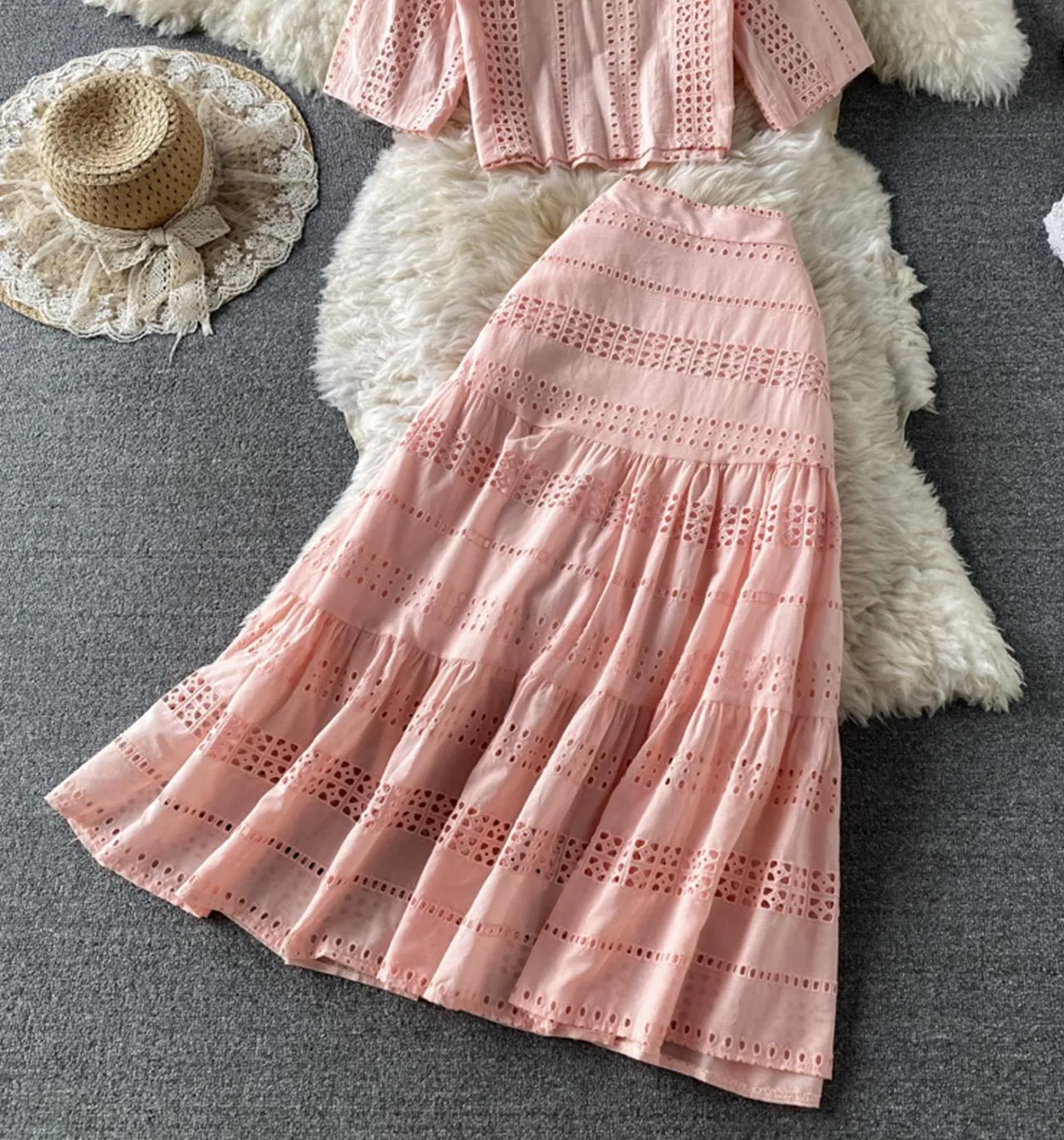 Cute A line two pieces dress fashion dress    S08