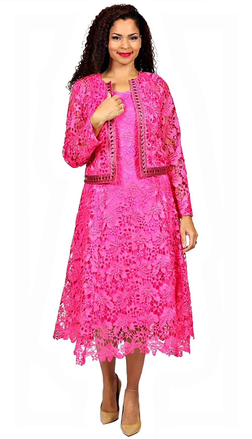 Diana Church Dress 8190-Fuchsia