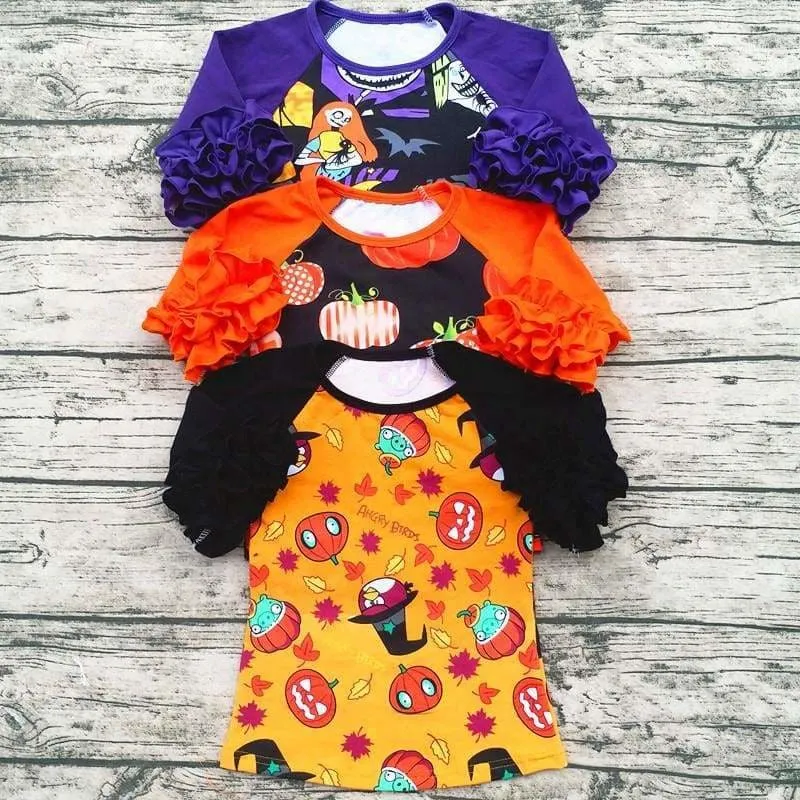 Halloween Ruffle  tops