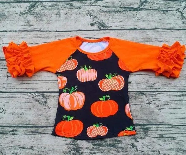 Halloween Ruffle  tops