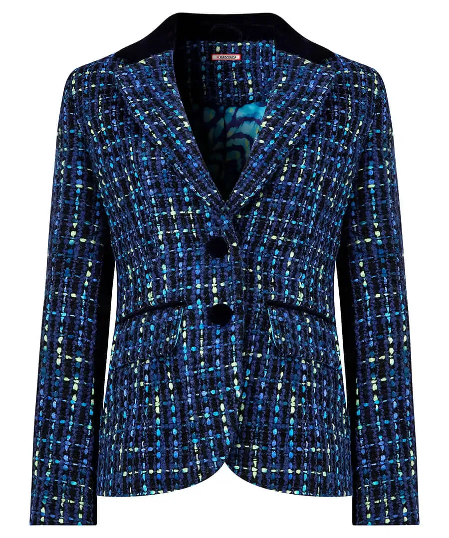 Joe Browns 12 Blue Tiah Tweed Jacket