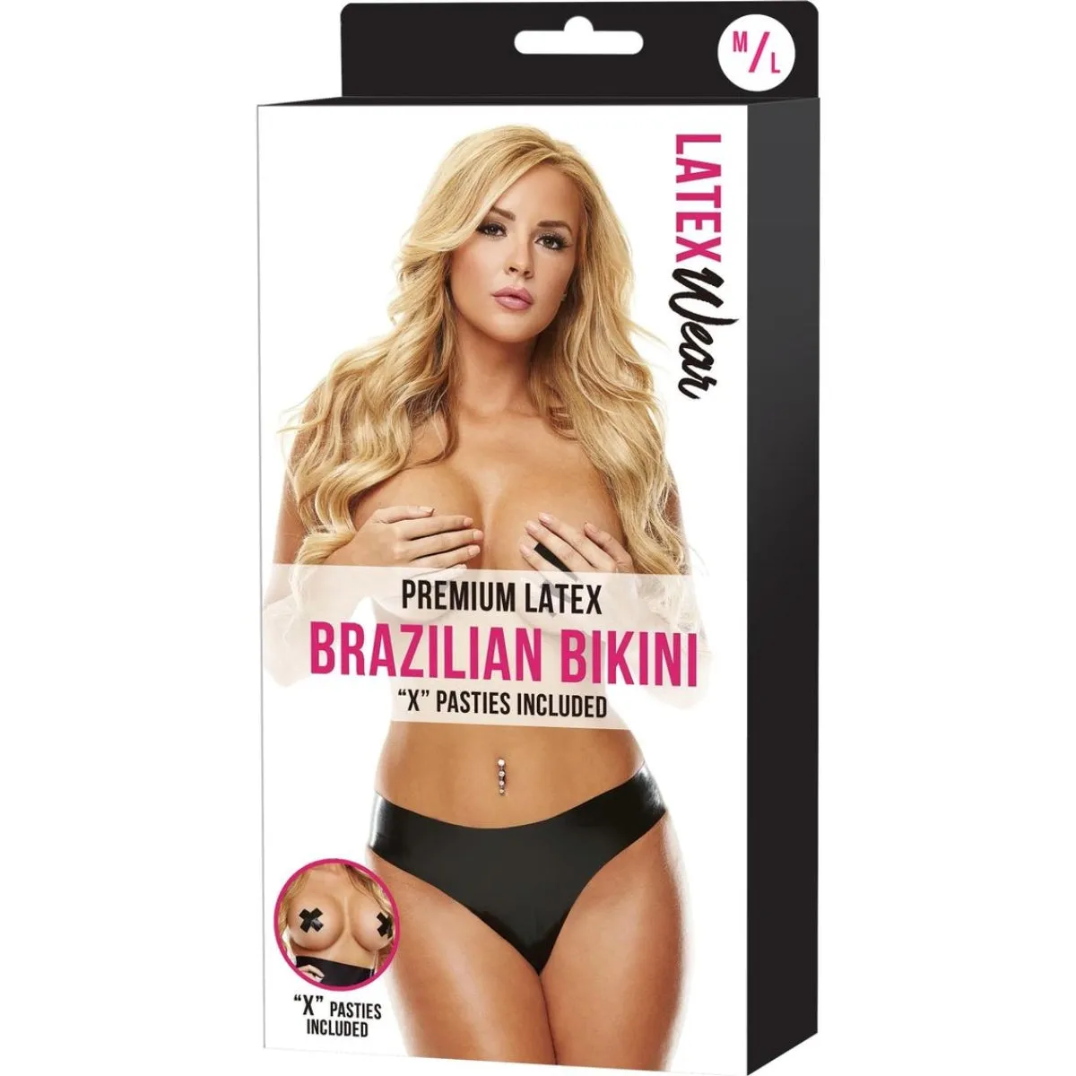 Latex Wear Premium Latex Brazilian Bikini Black