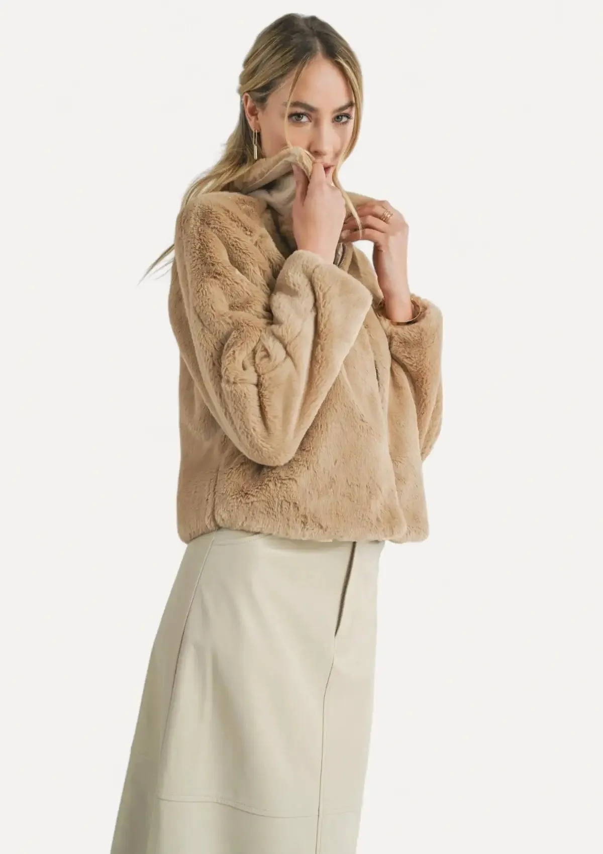 Libby Fur Jacket - Taupe