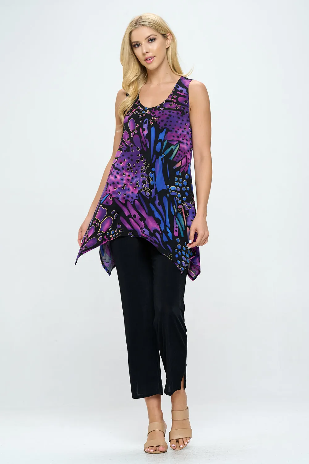 Liquid Harmony HIT Shark Bite Hem Tank-2057HT-TRP1-W207