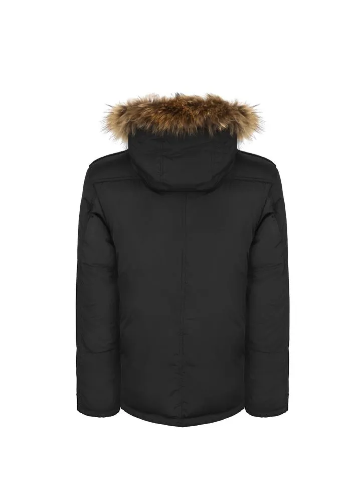 Luxurious look Detachable Hood Classic Men's Winter Jacket