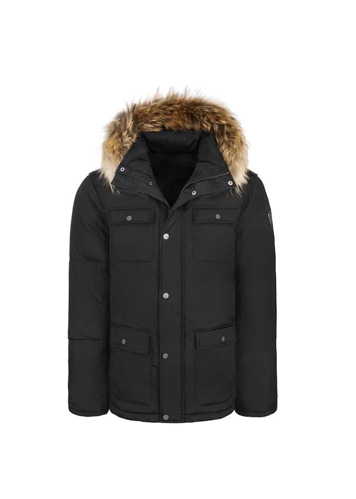 Luxurious look Detachable Hood Classic Men's Winter Jacket