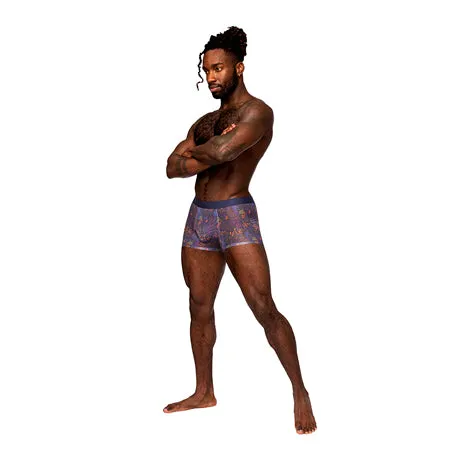 Male Power Sheer Prints Seamless Sheer Short