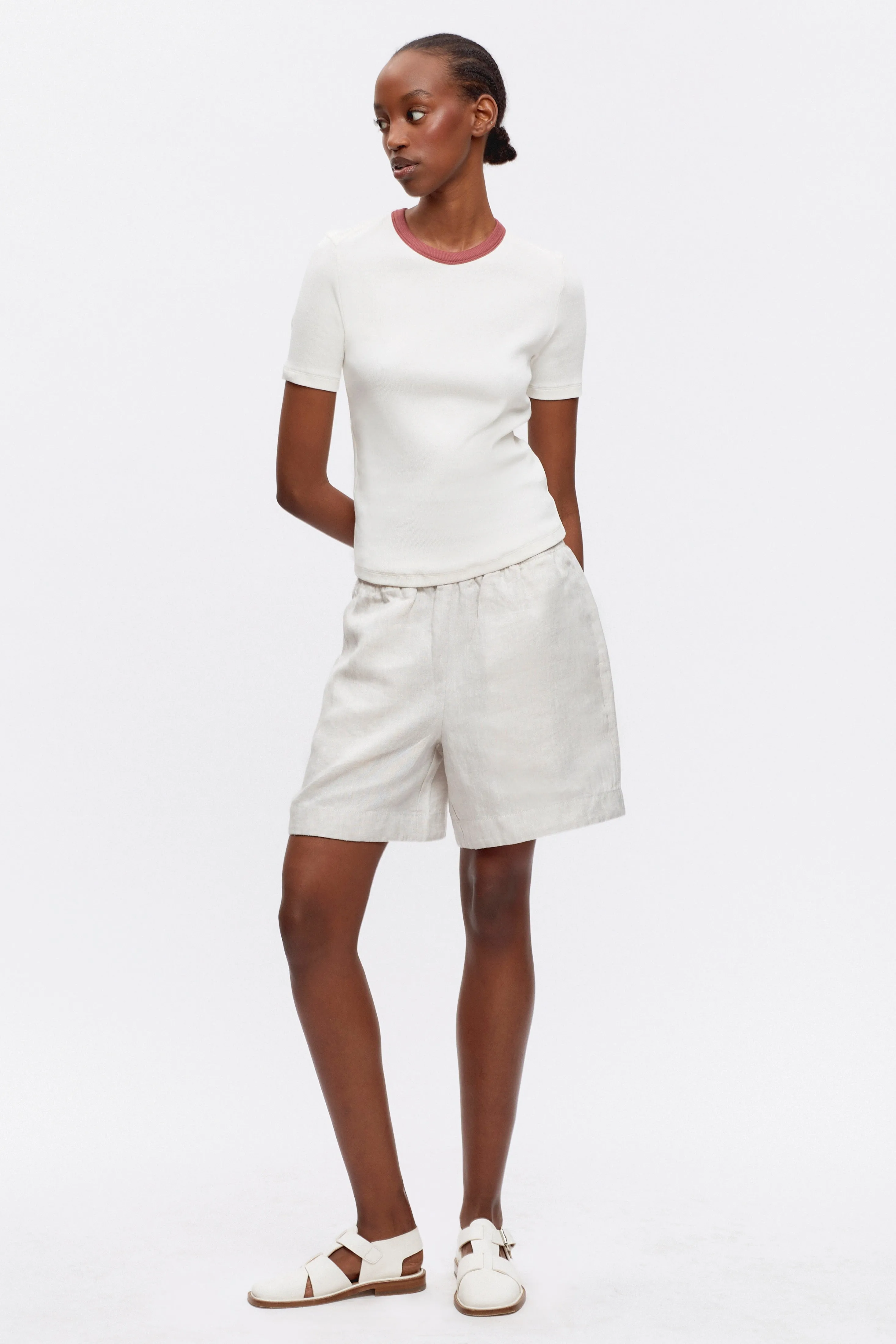 Men's Cairo Linen Short in Natural