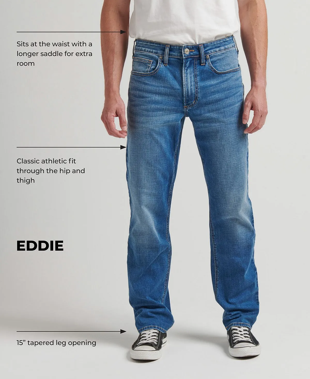 Men's eddie relaxed fit skinny jeans Silver Jeans Co.