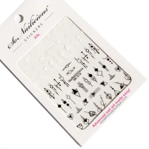 Minimal Art Deco Nail Stickers - 010 XXL