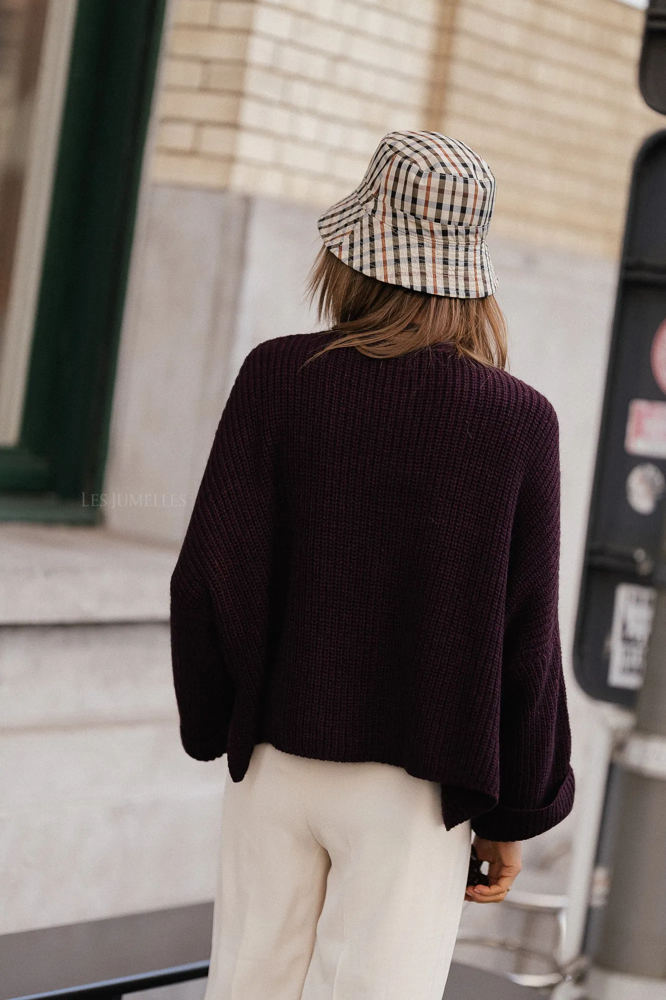 Noemie knitted cardigan burgundy