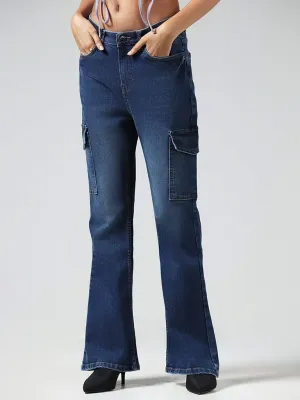 Nuon Light Blue Relaxed - Fit Mid Rise Jeans