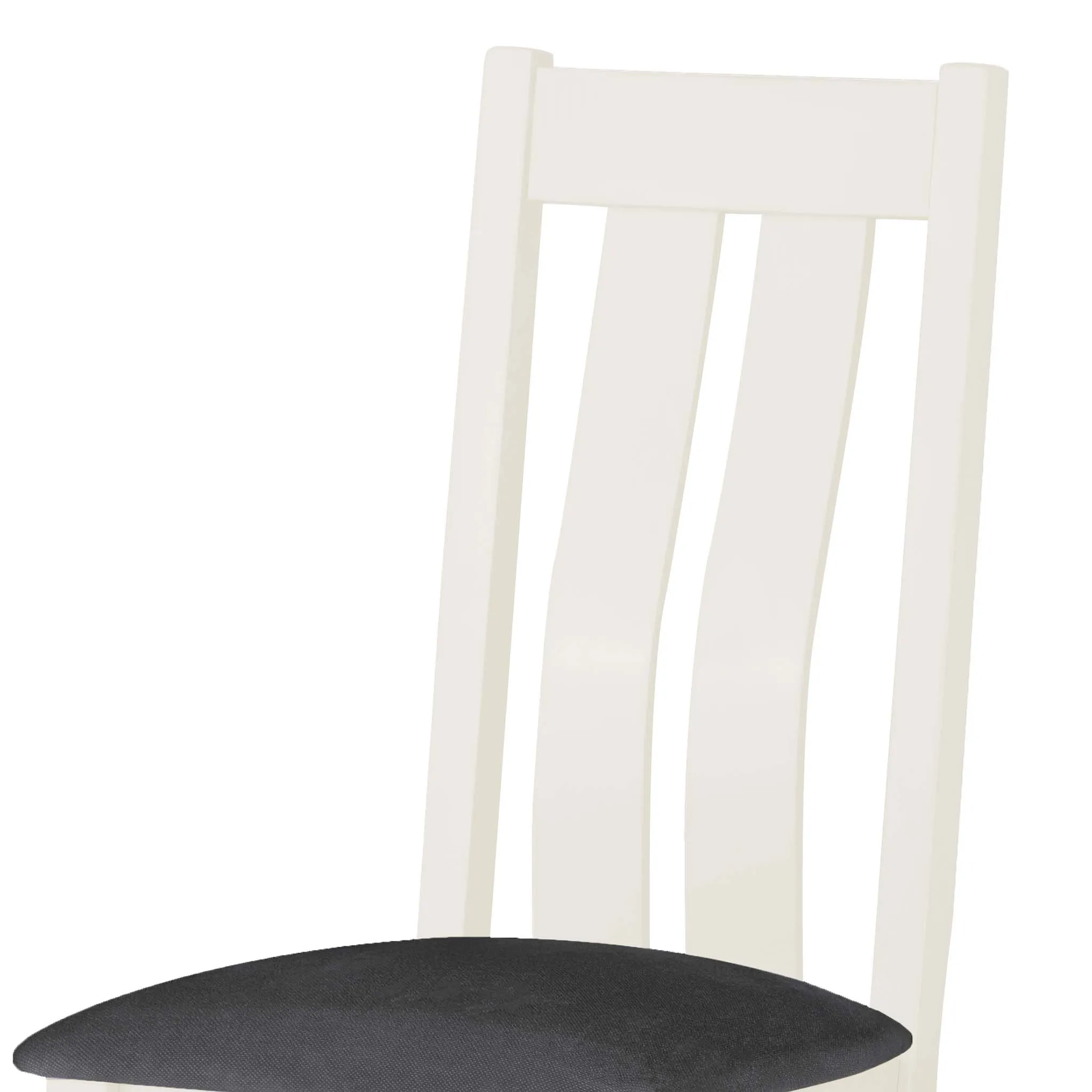 Padstow White Dining Chair - Fabric Seat