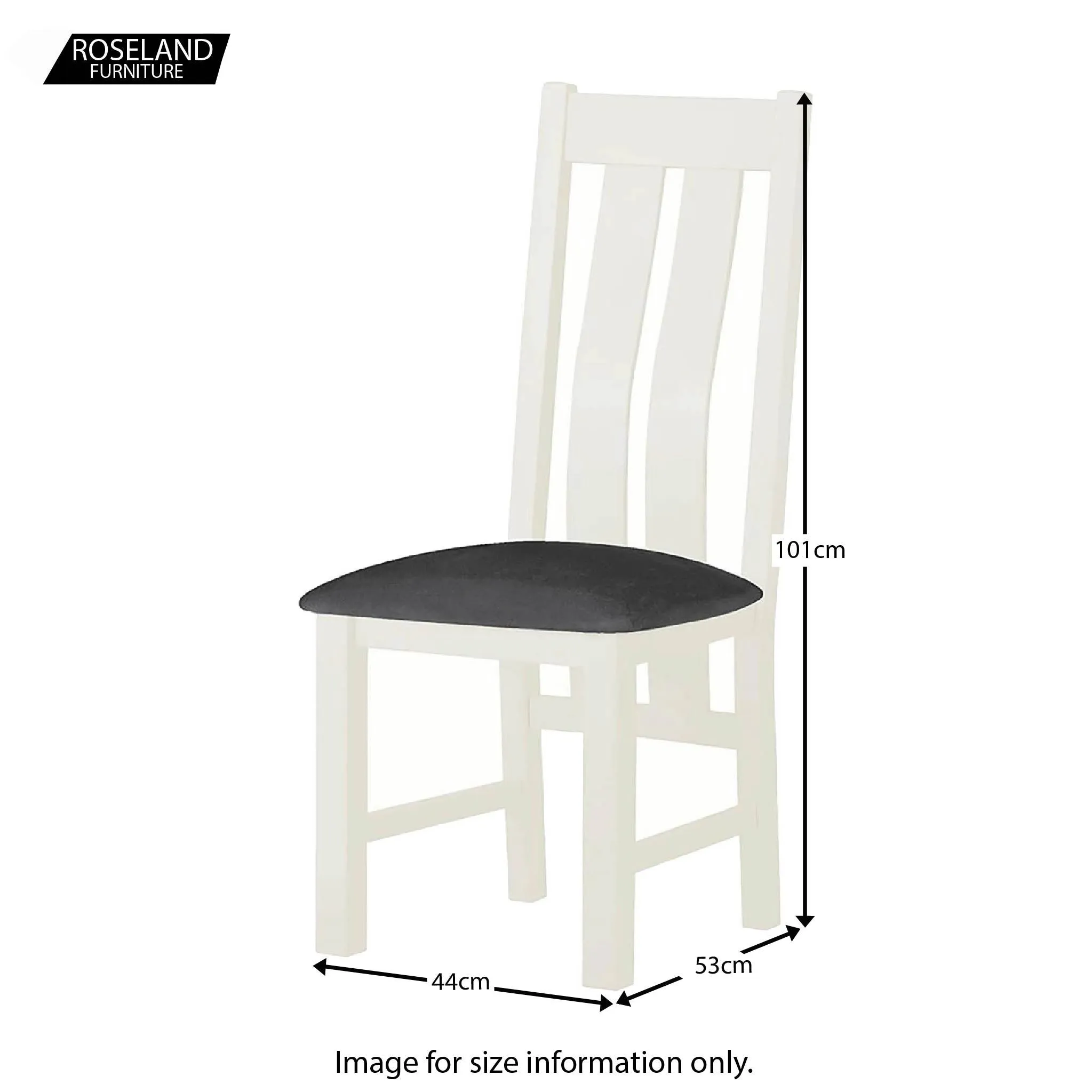 Padstow White Dining Chair - Fabric Seat