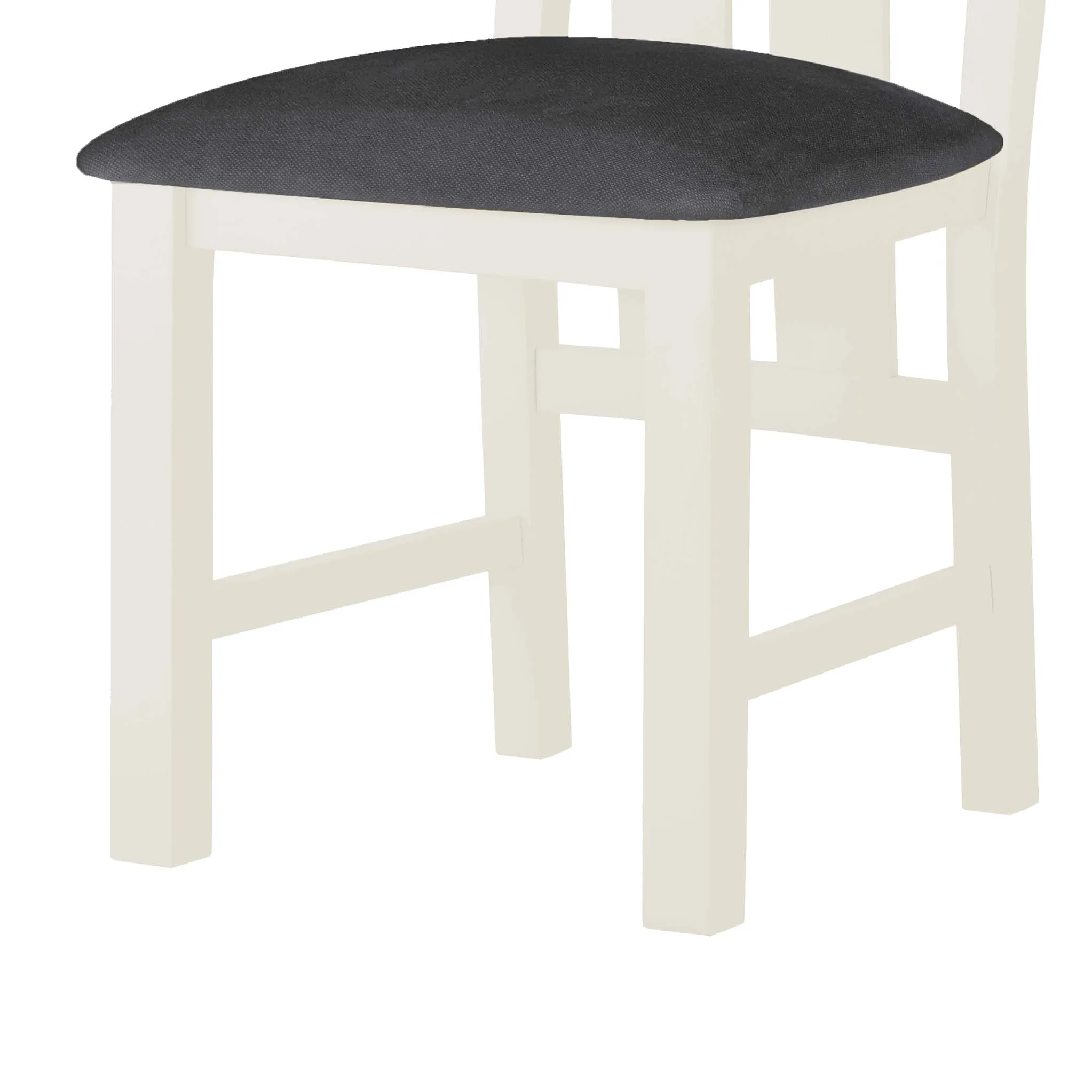 Padstow White Dining Chair - Fabric Seat