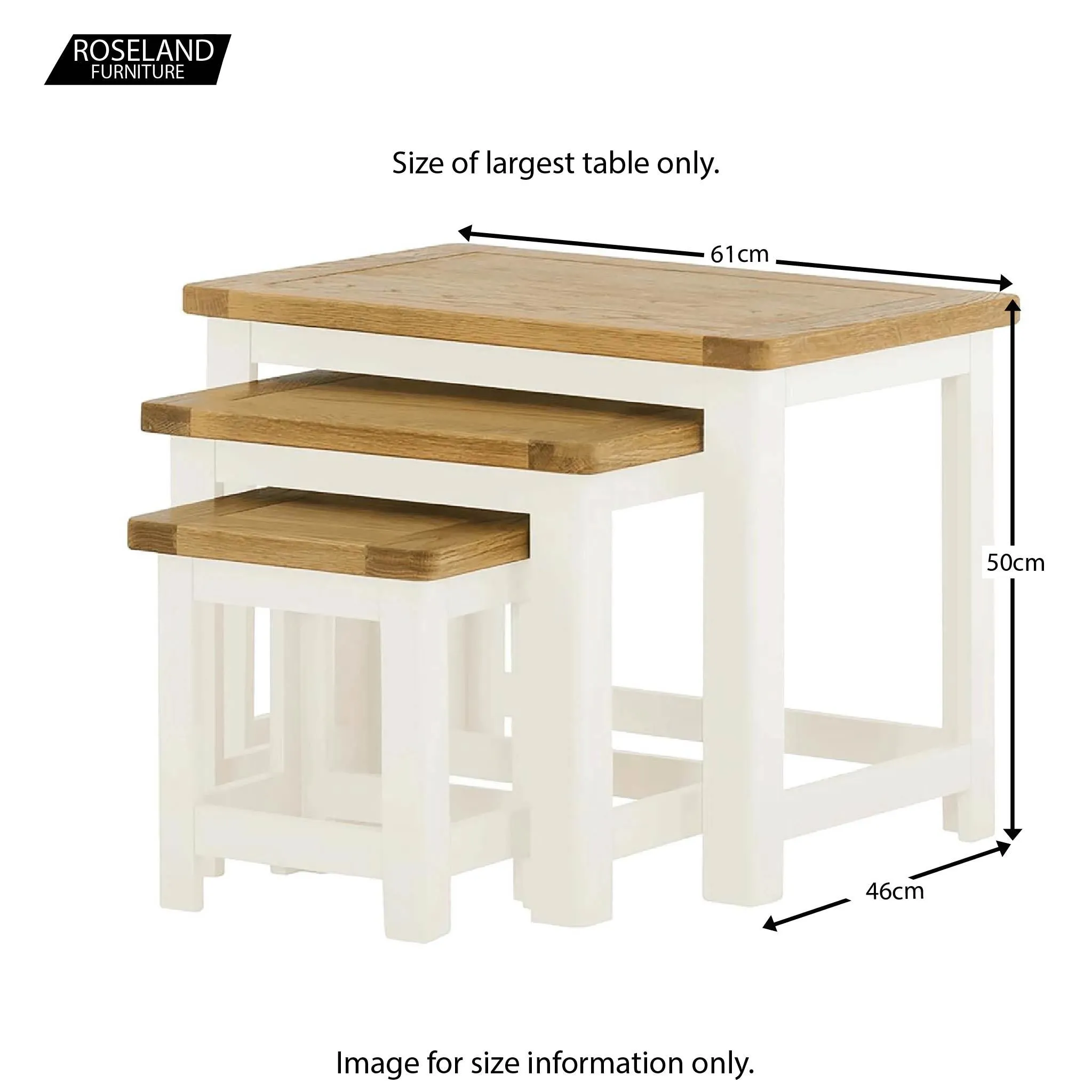 Padstow White Nest of Tables