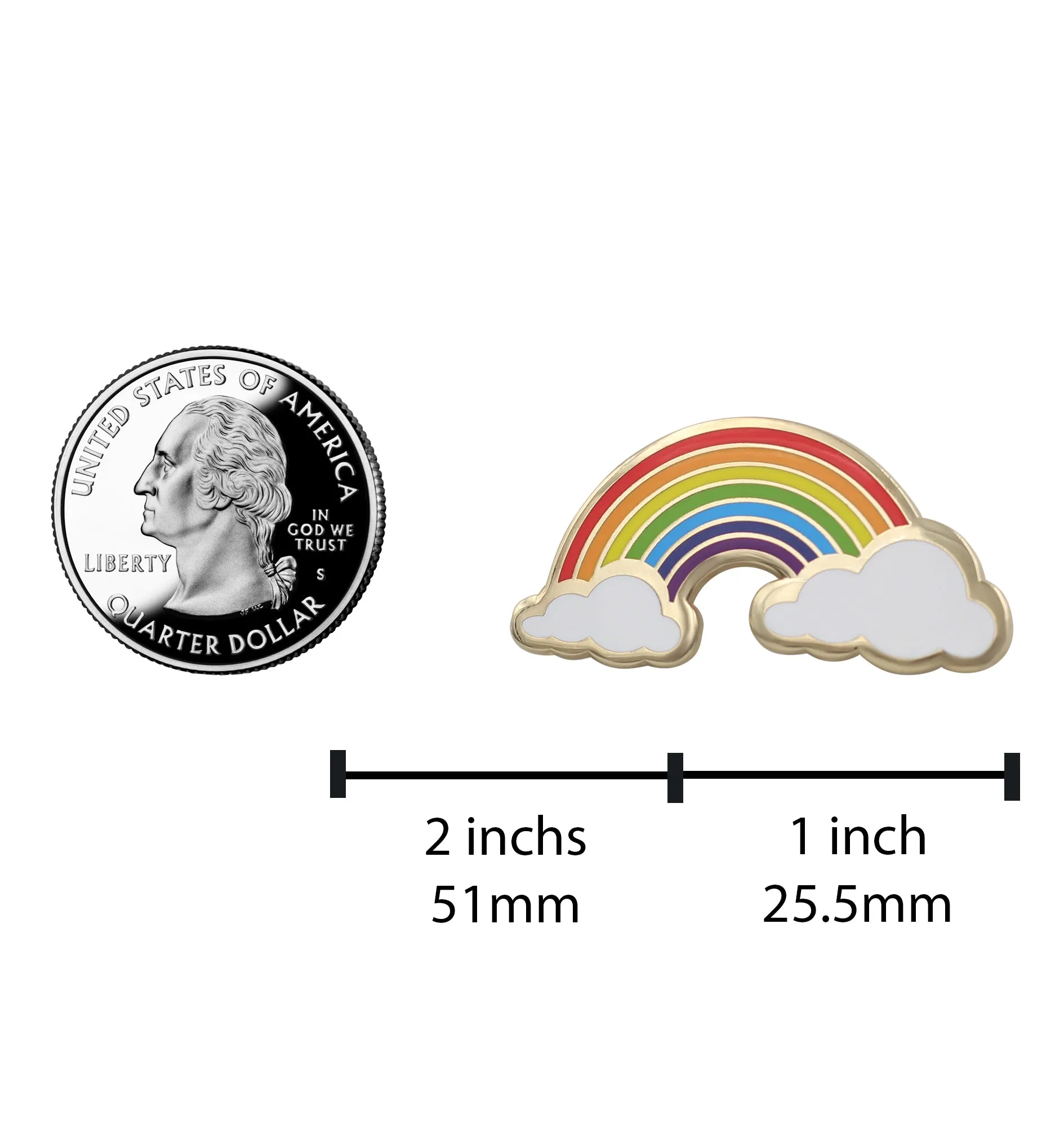 Rainbow Pride Enamel Lapel Pin - LGBTQ Pride Pin Series