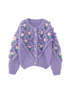 Rania Floral Knitted Cardigan