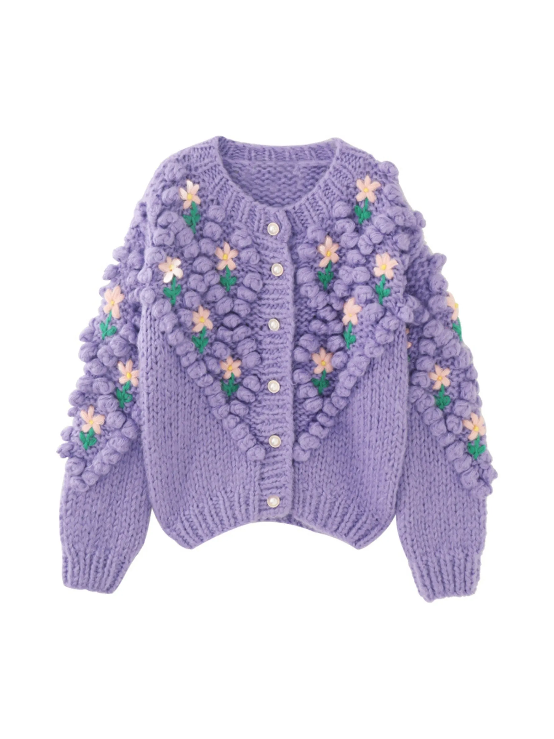 Rania Floral Knitted Cardigan