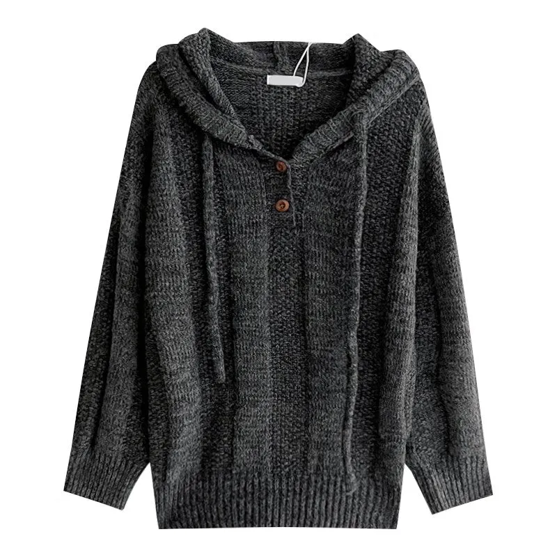 soft hooded knitted sweater top      S4760