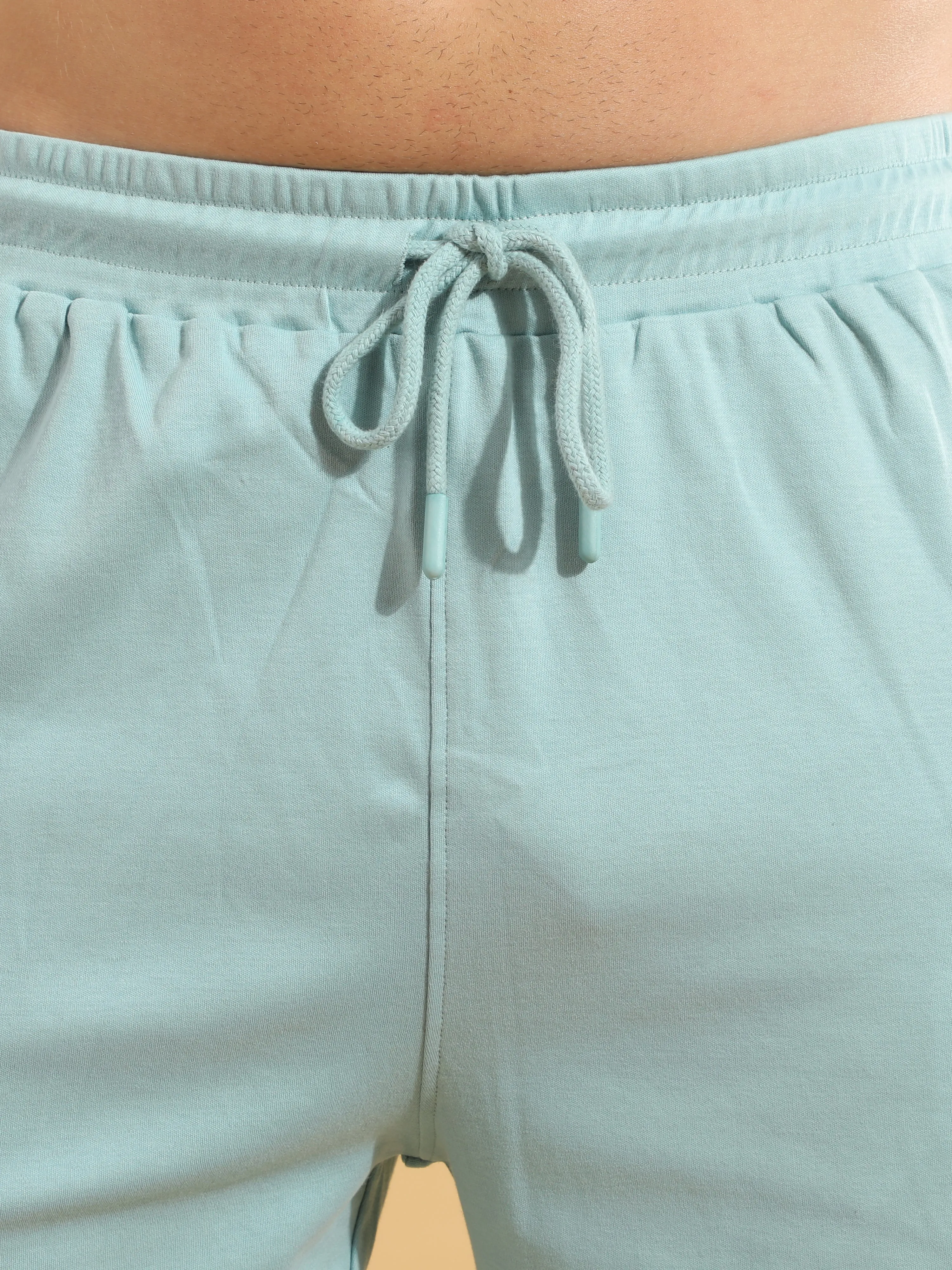 Stone Blue Cotton Shorts