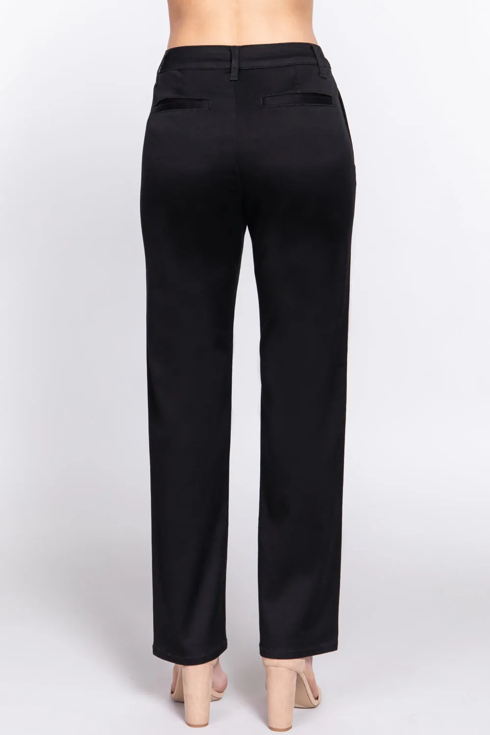 Straight Fit Twill Long Pants - 5 colors