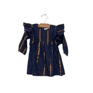 Todd Dress Navy / Gold Stripes