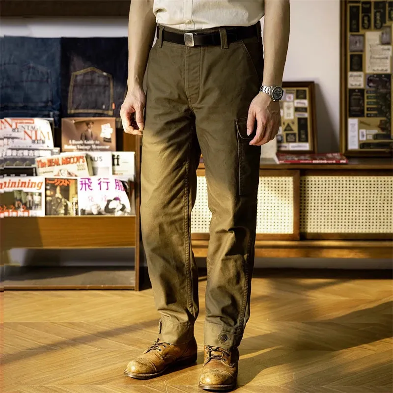 Vintage Inspired Men Cargo Pants - Amekaji Taper Fit