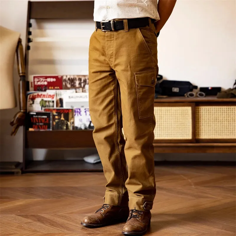 Vintage Inspired Men Cargo Pants - Amekaji Taper Fit