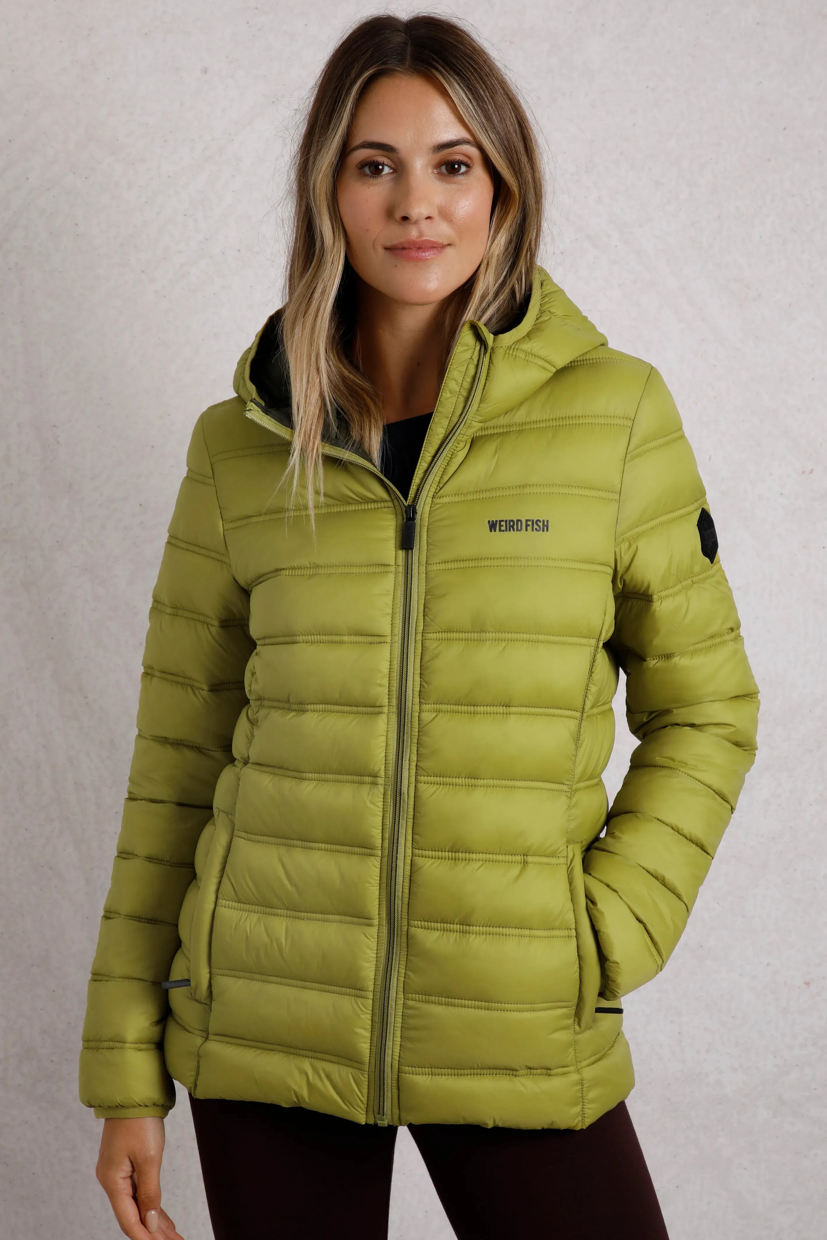 Weird Fish 20 Green Eshka Lightweight Padded Jacket